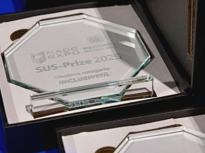 Premio SUS Prize 2025 assegnato a Phantom25 durante Made Expo per il valore del progetto.